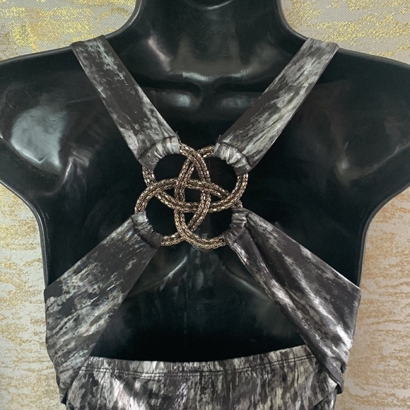 Ripe Black With Shimmery Silver Cocktail Dress - Picture 8 of 11